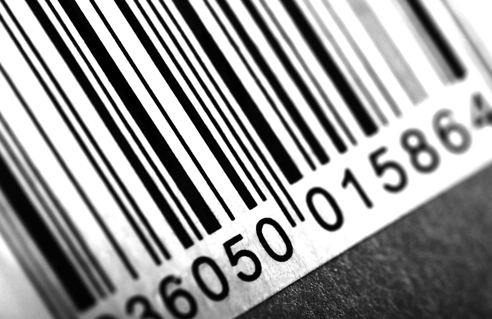 A close up of a barcode